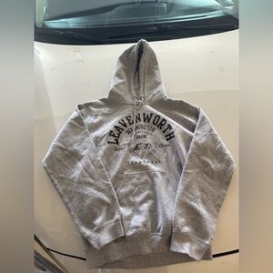 Grey Leavenworth, Washington Pullover Hoodie Size Small